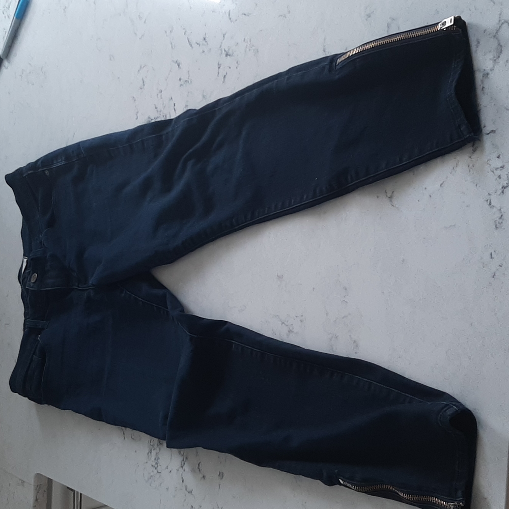 Madewell deep blue skinny skinny ankle zip jeans 31x27